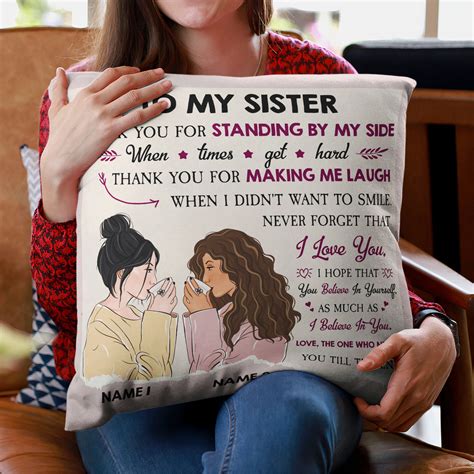 pillow gifts for sister|sister pillow ideas.